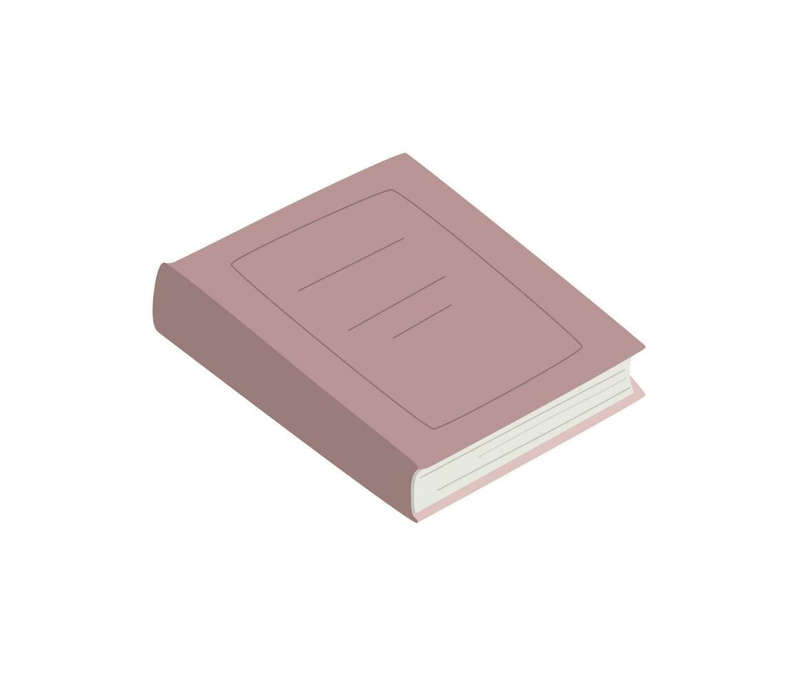 A book in a hand-drawn style isolated on white. vector