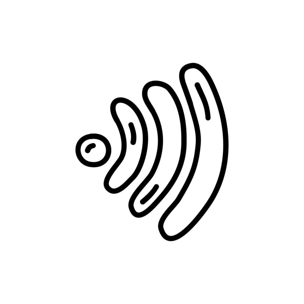 Doodle wi-fi icon, hand drawn vector illustration on white background