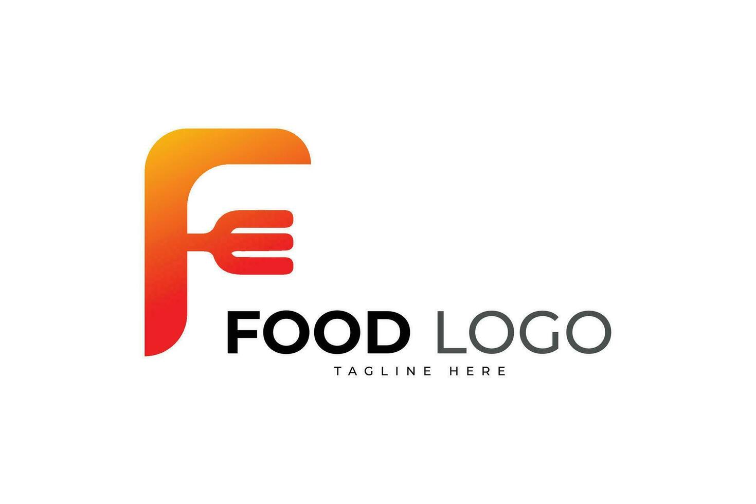 Modern minimalist food logo vector