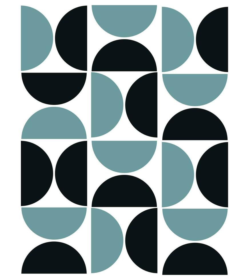 Abstract banner in Bauhaus style. Elements of Bauhaus flowers. Bauhaus poster. Vector illustration