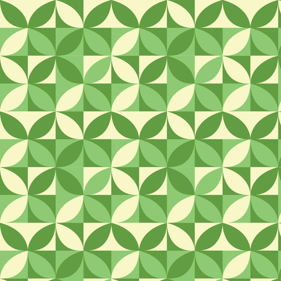 seamless pattern with leaves. Bauhaus style pattern. Background with Bauhaus flowers. Vector illustration