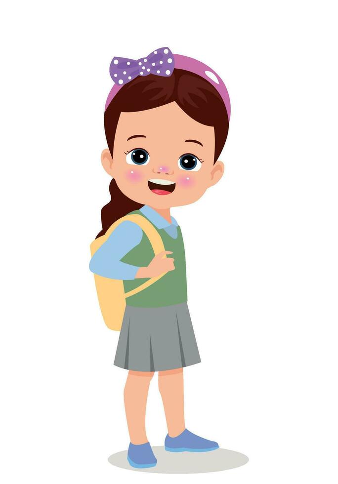 vector illustration of students in different postures