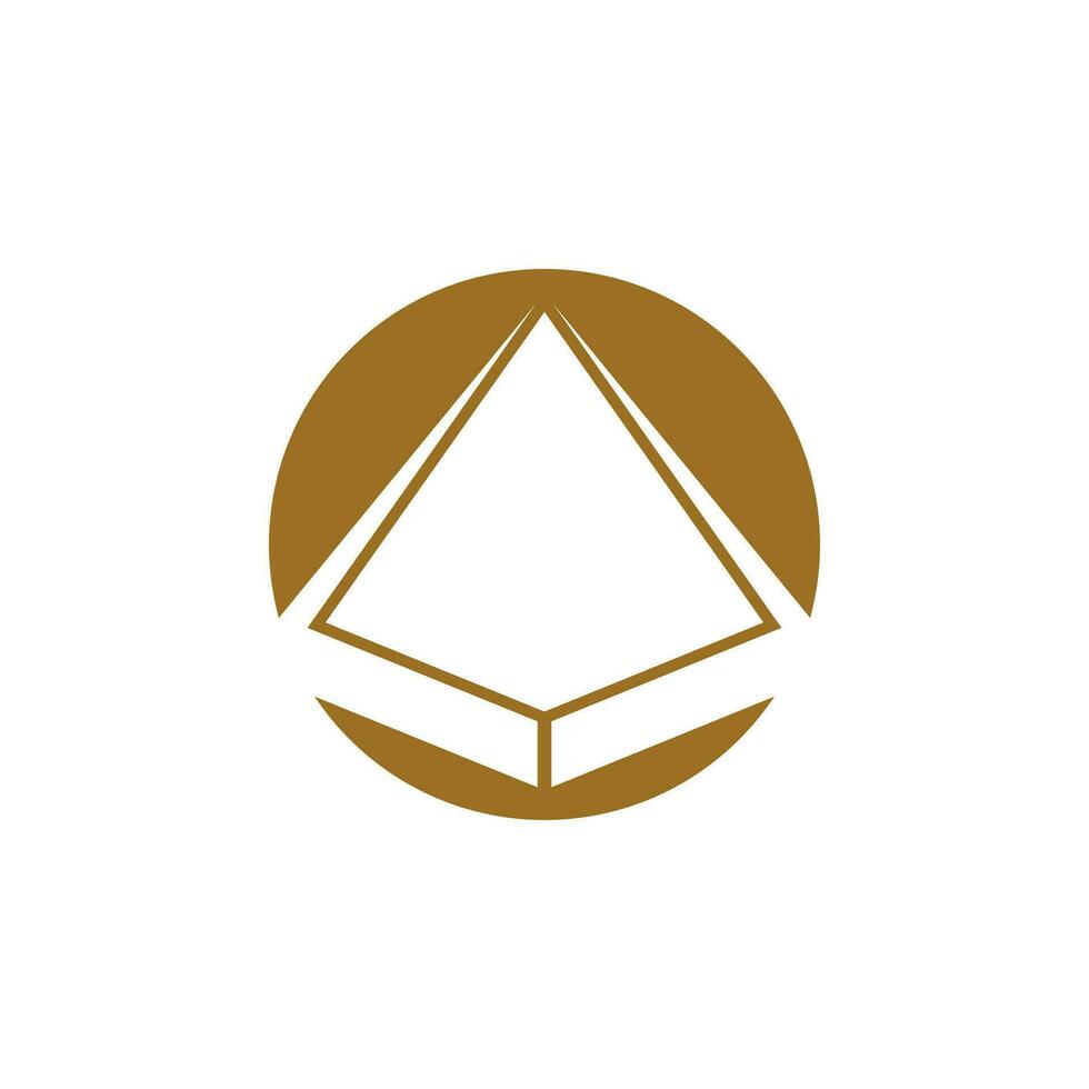 Triangle piramid icon and symbol vector template
