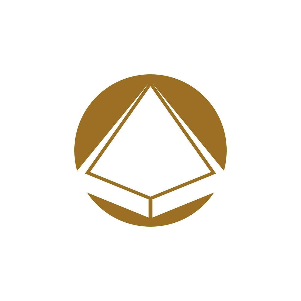 Triangle piramid icon and symbol vector template