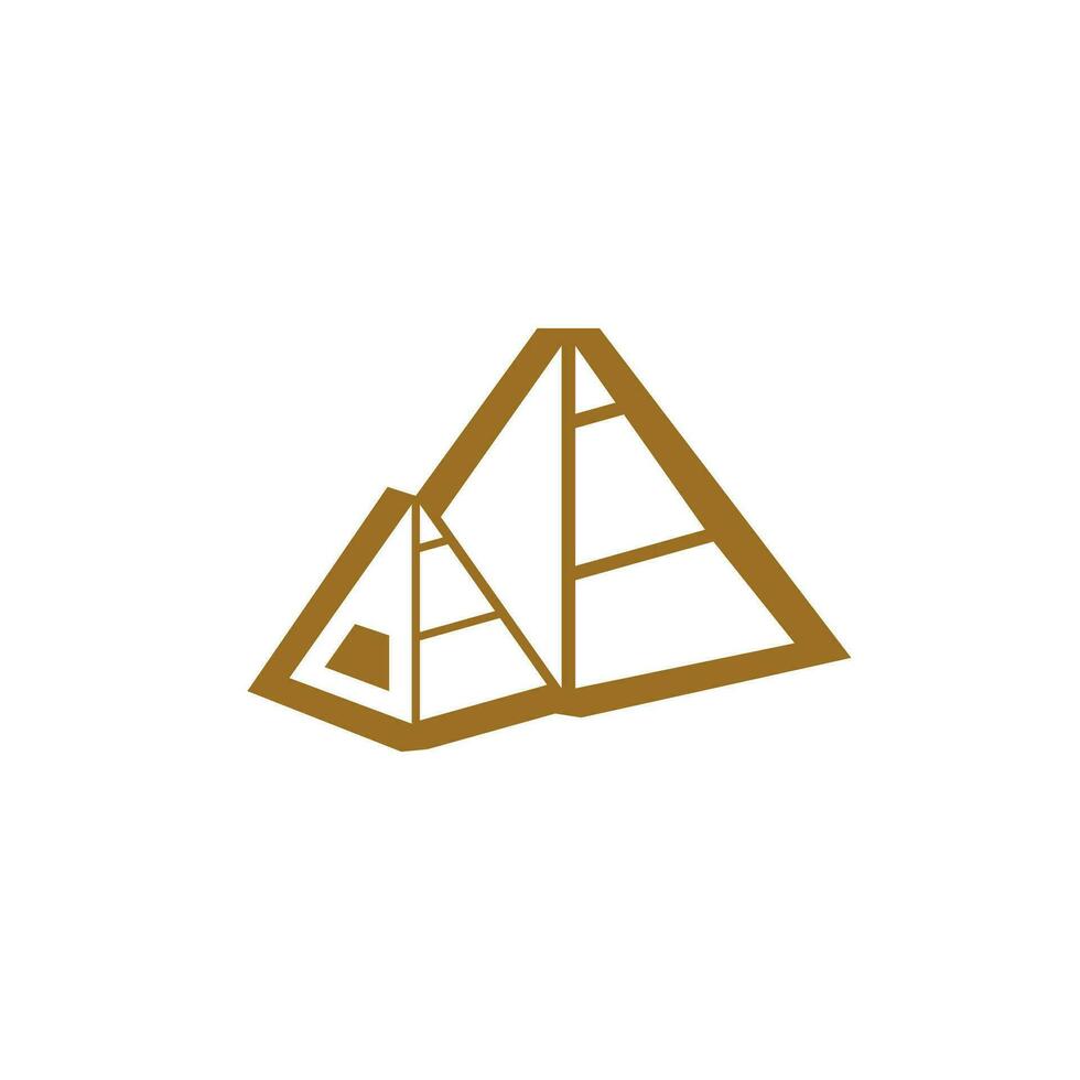 Triangle piramid icon and symbol vector template