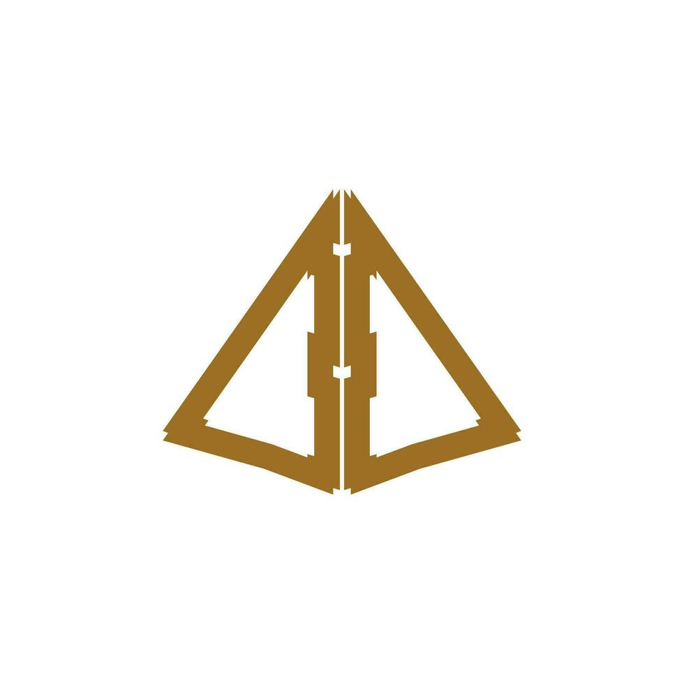 Triangle piramid icon and symbol vector template