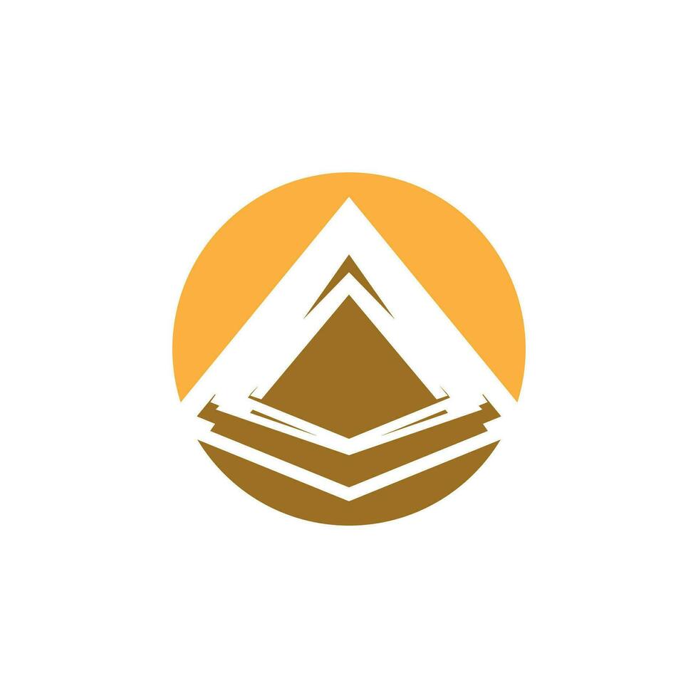 Triangle piramid icon and symbol vector template