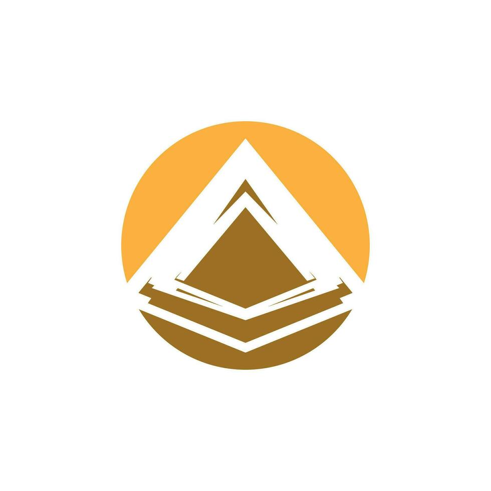 Triangle piramid icon and symbol vector template