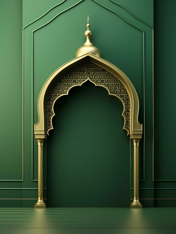 AI generated Ramadan kareem traditional islamic festival religious social media post design photo