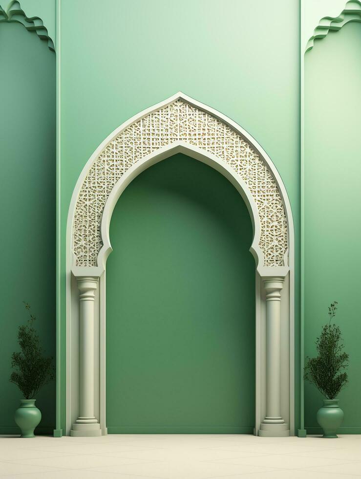 AI generated Ramadan mubarak traditional islamic festival religious social media banner photo