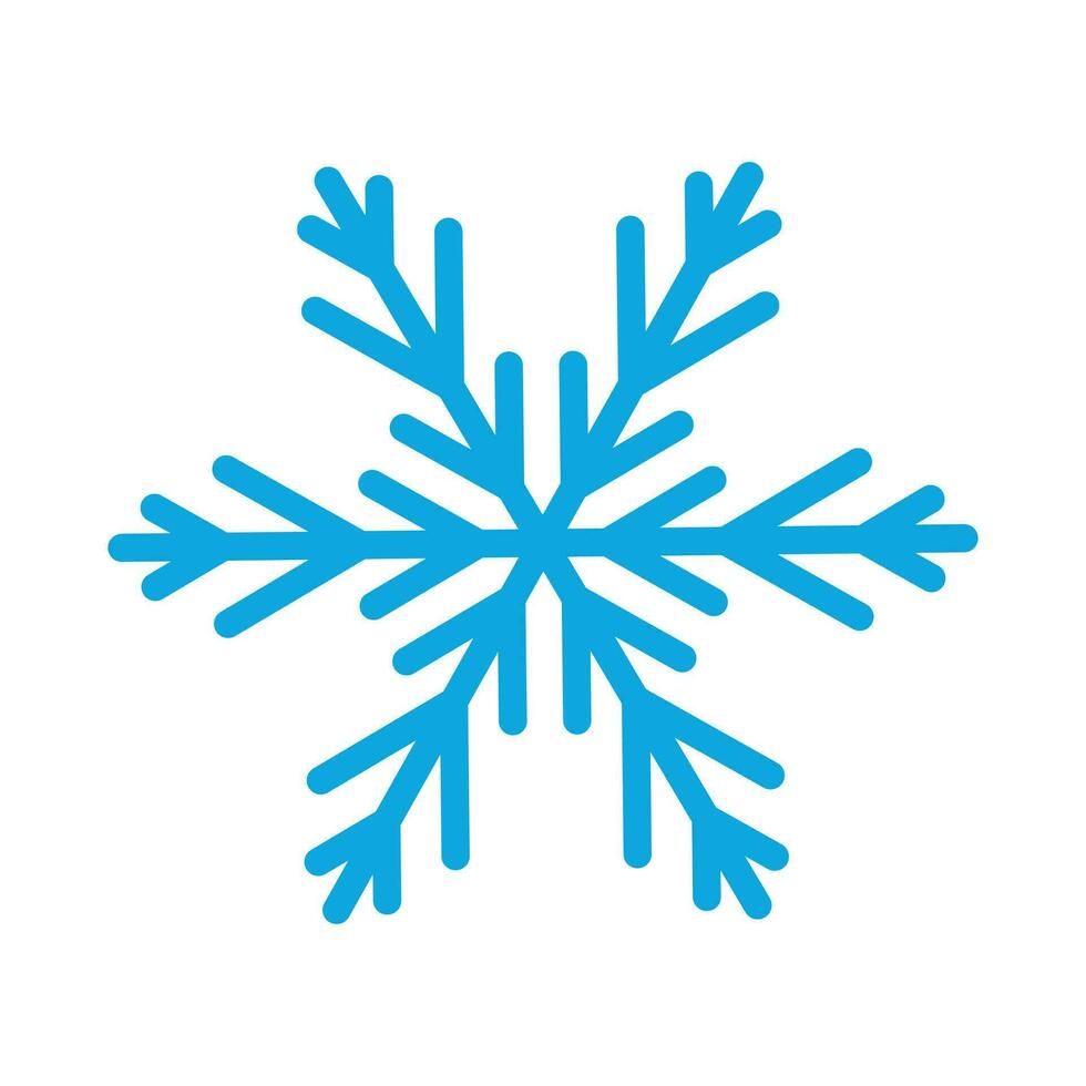 Snowflake. Snowflake icon isolated on white background. Snowflake icon vector design illustration. Blue snowflake icon.
