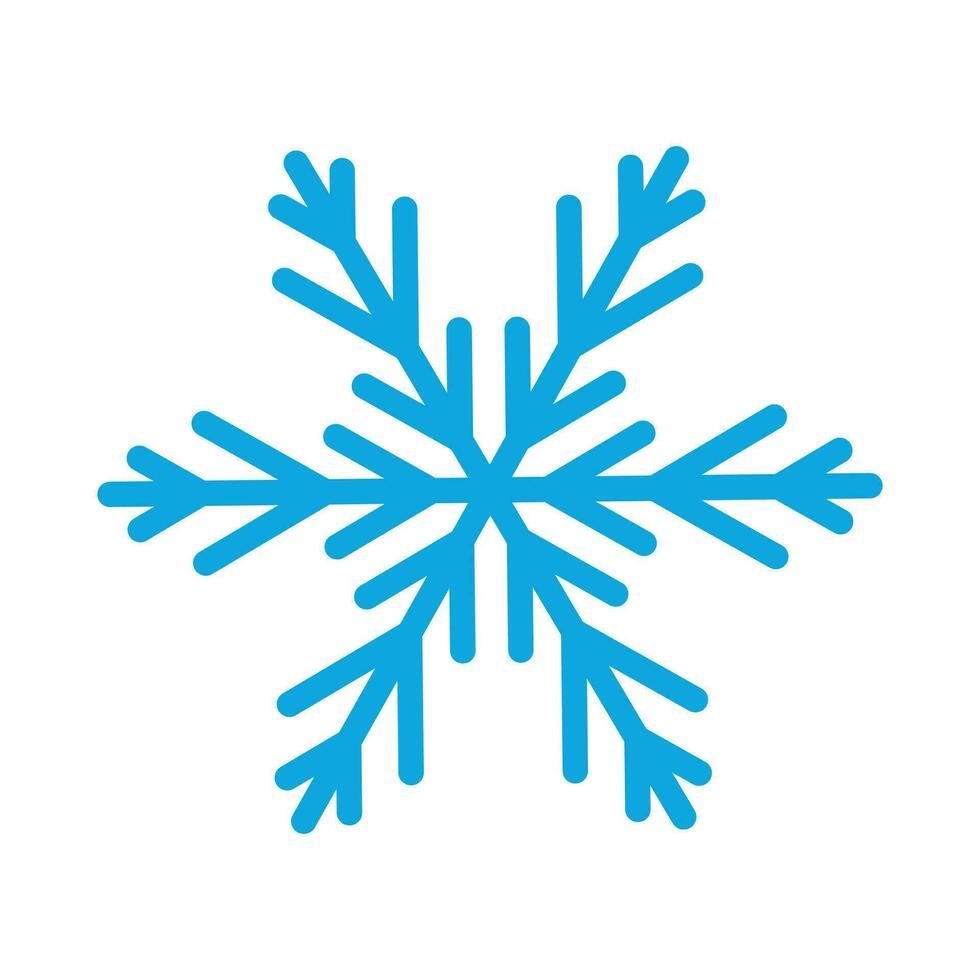 Snowflake. Snowflake icon isolated on white background. Snowflake icon vector design illustration. Blue snowflake icon.