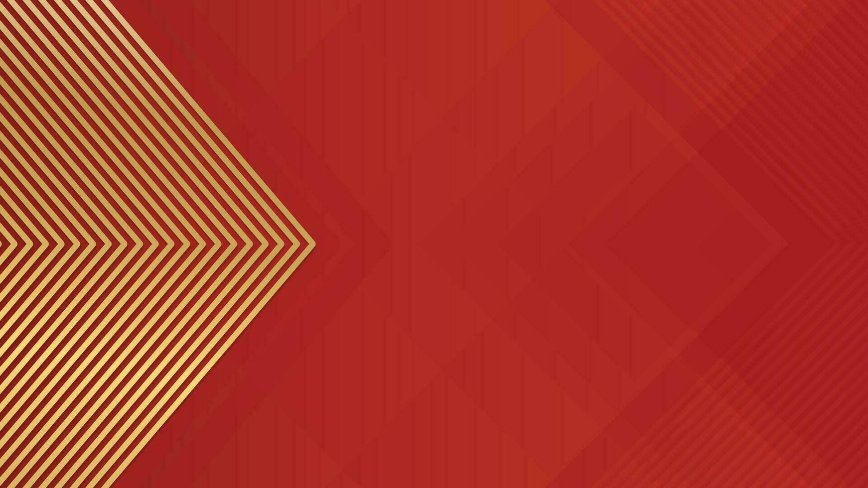 Red background. Red abstract line background. Red with gold line background design illustration. Abstract red with gold Background. Red gradient design background. Gold line on a red background. vector