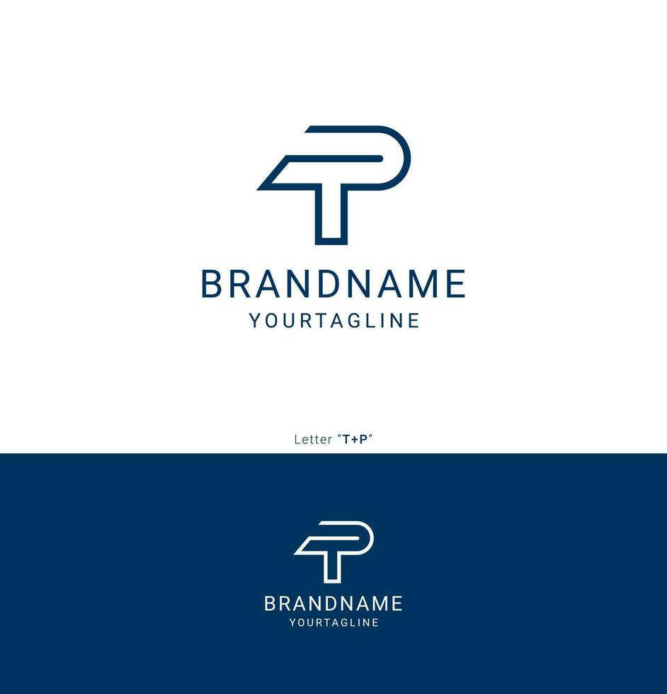 Simple and minimal TP Or PT letter Logo Design Vector, vector