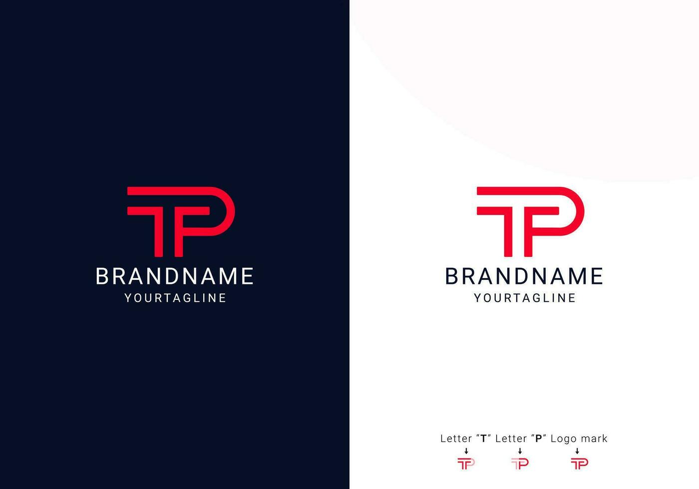Simple and minimalist TP Or PT letter Logo Design Vector, vector