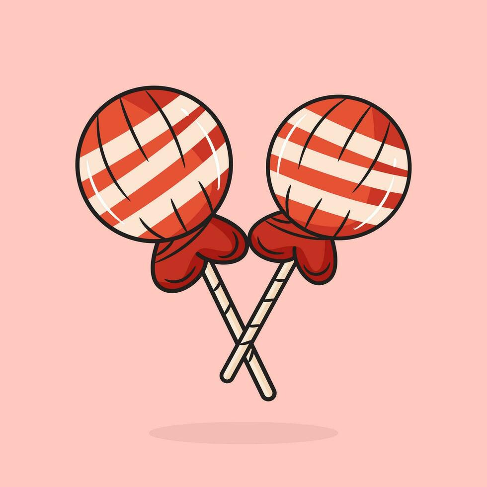 Candy Vector Icon Illustration. Flat Cartoon Style Suitable for Web Landing Page, Banner, Flyer, Sticker, Card, Background