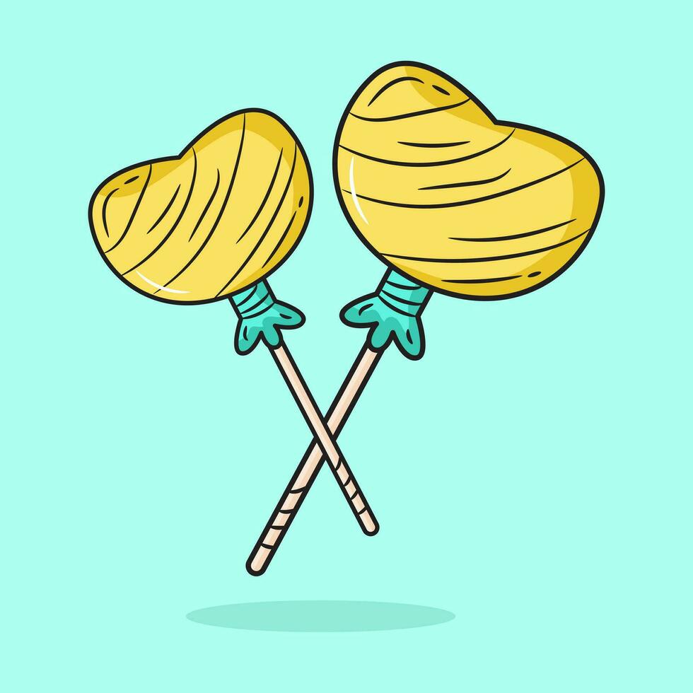 Candy Vector Icon Illustration. Flat Cartoon Style Suitable for Web Landing Page, Banner, Flyer, Sticker, Card, Background