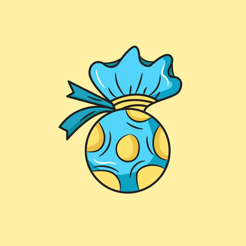 Candy Vector Icon Illustration. Flat Cartoon Style Suitable for Web Landing Page, Banner, Flyer, Sticker, Card, Background