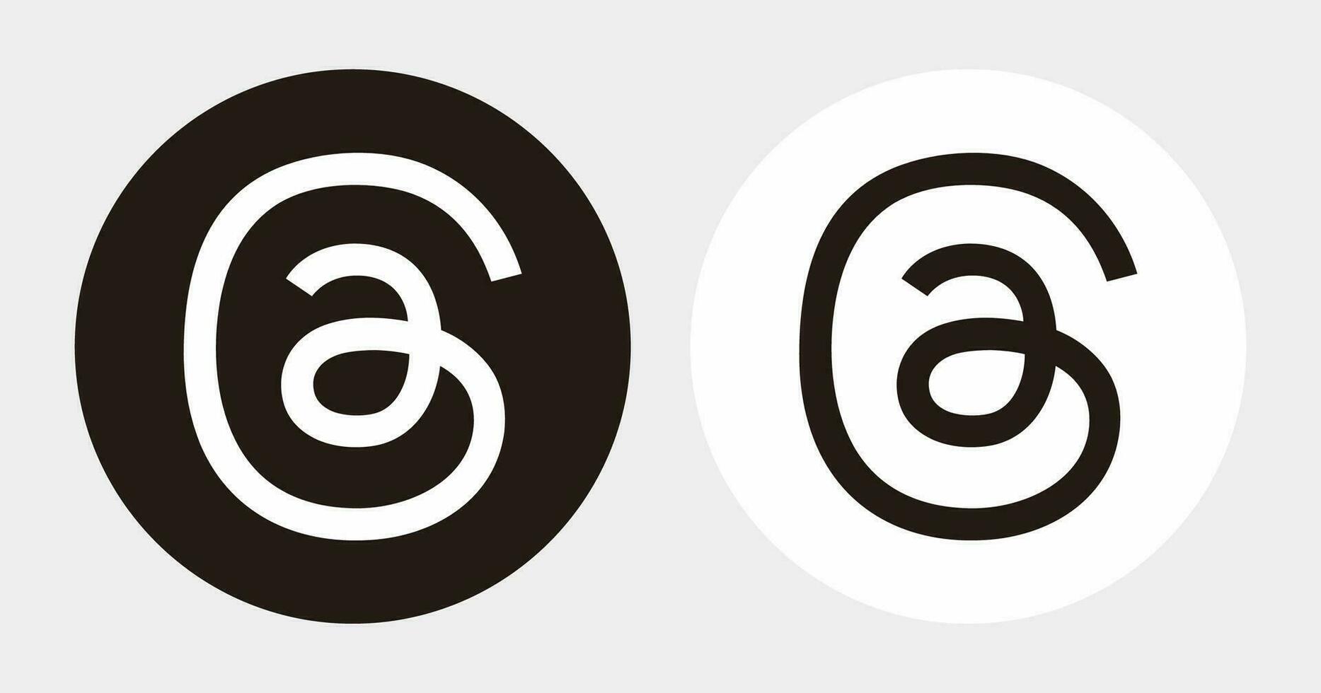 Illustration of Threads Logo vector