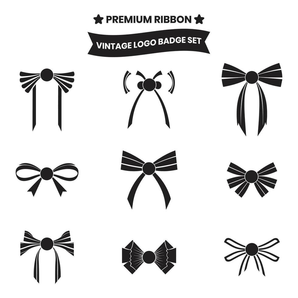 Vintage style ribbon object for decoration vector