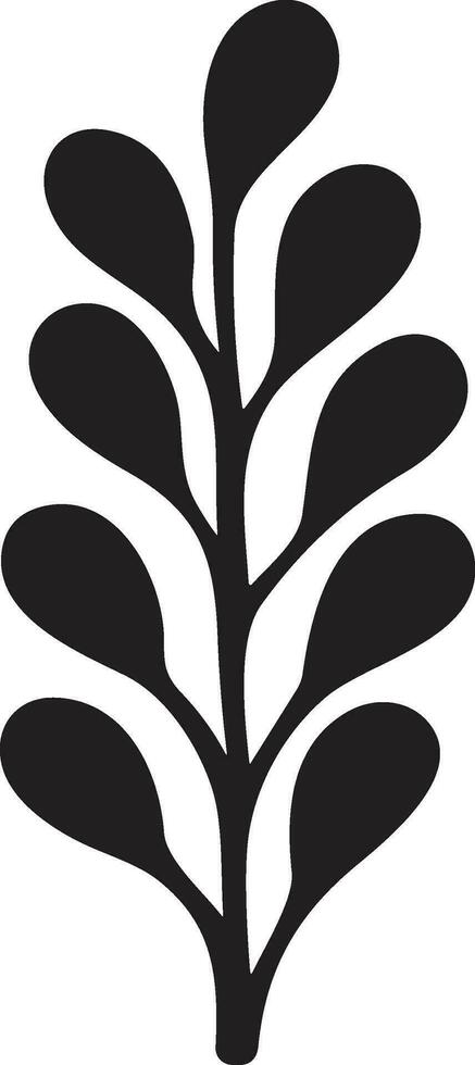 Flower or leaf logo in a minimalist style for decoration vector