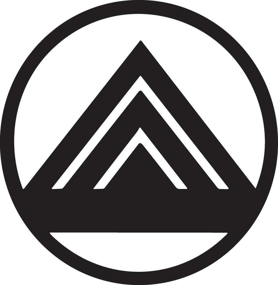 Mountain logo in tourism concept in minimal style for decoration vector
