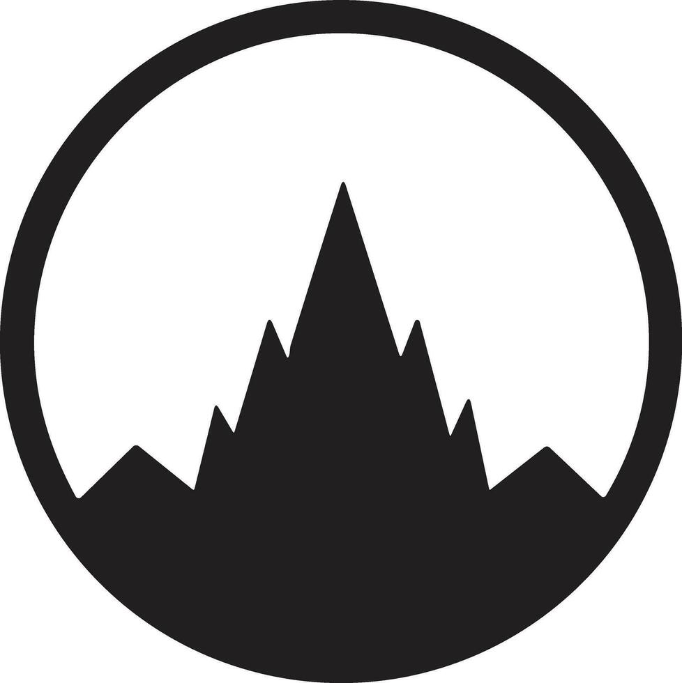 Mountain logo in tourism concept in minimal style for decoration vector