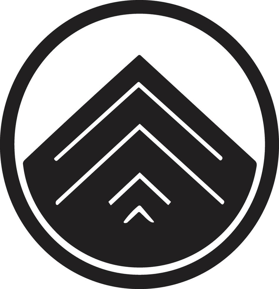 Mountain logo in tourism concept in minimal style for decoration vector