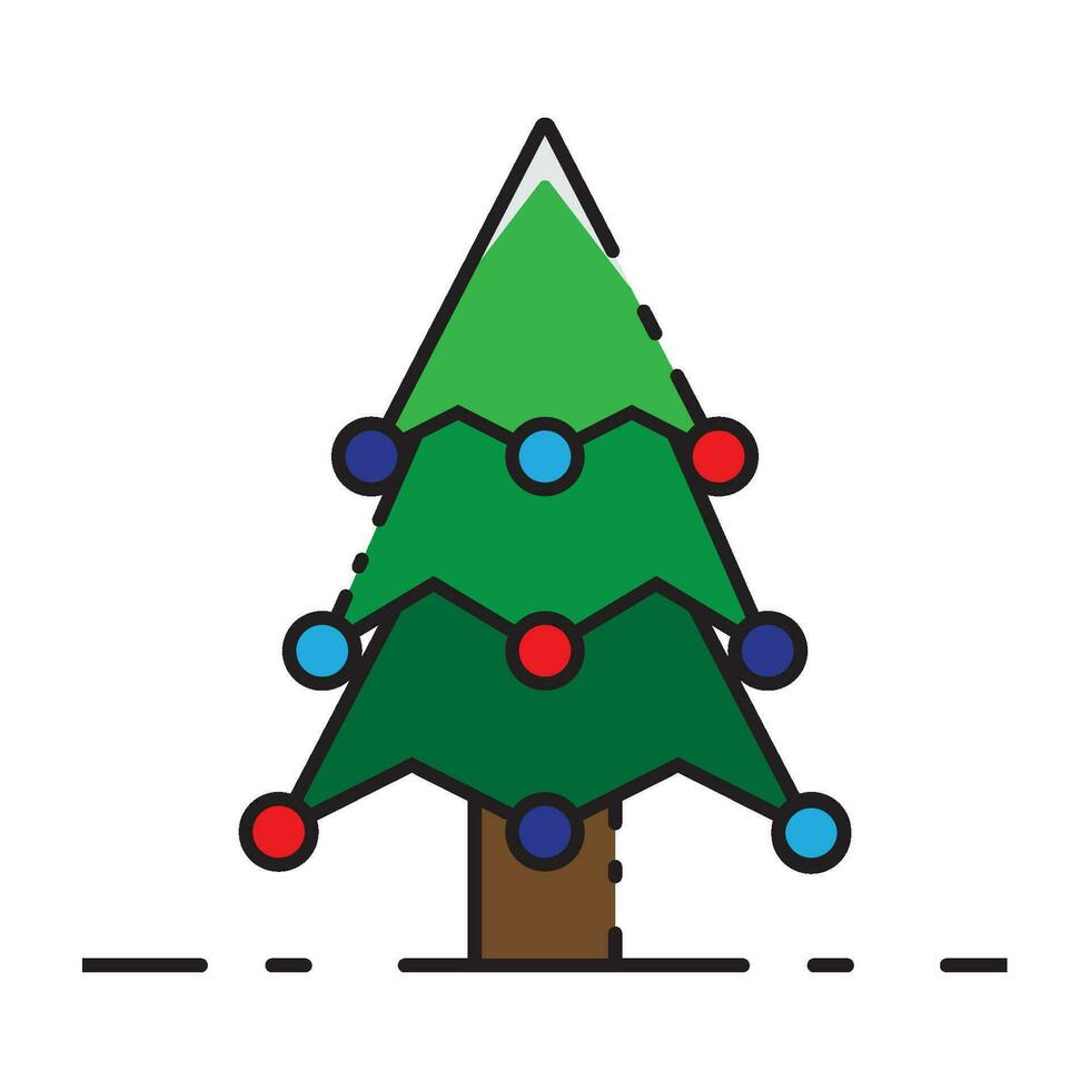 árbol de navidad icono vector