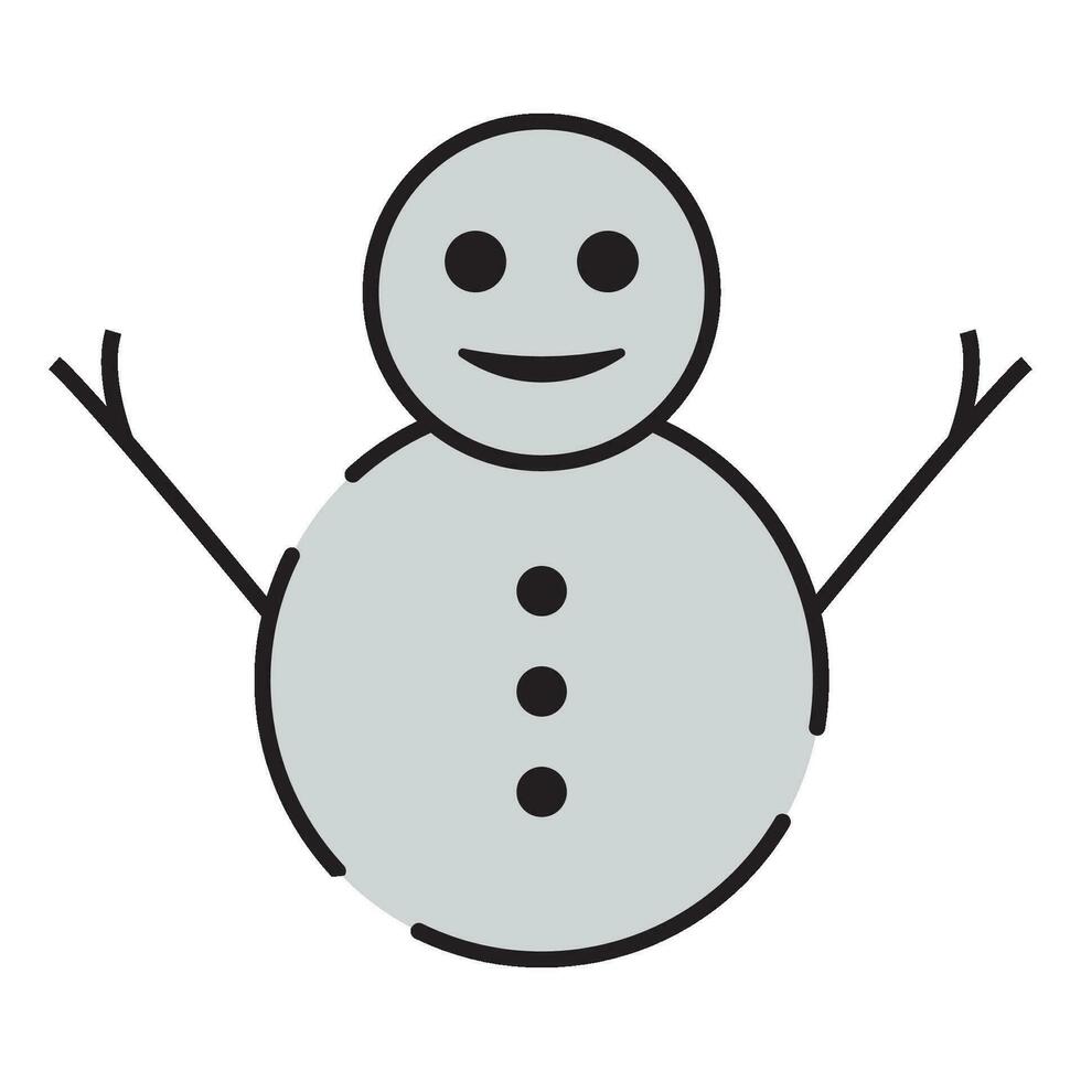 Christmas snowman icon vector