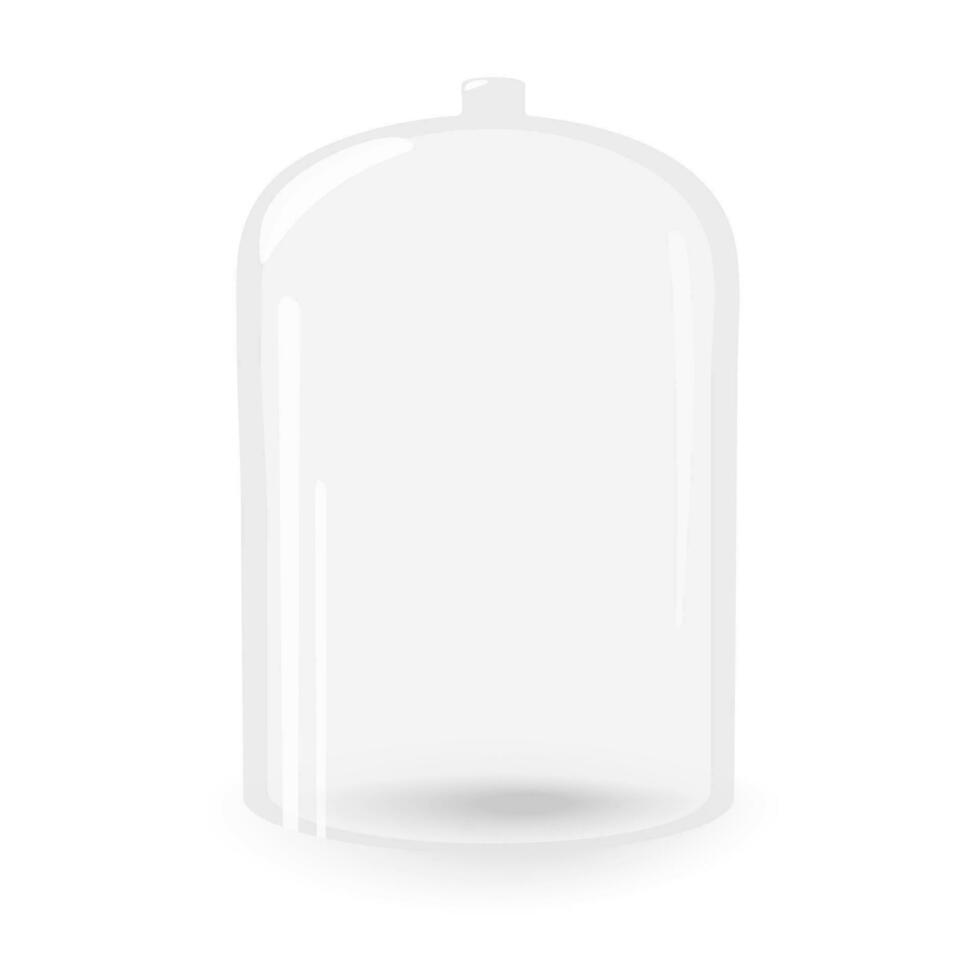 Transparent glass lid for storing and covering food with shadow and highlights for many various uses vector