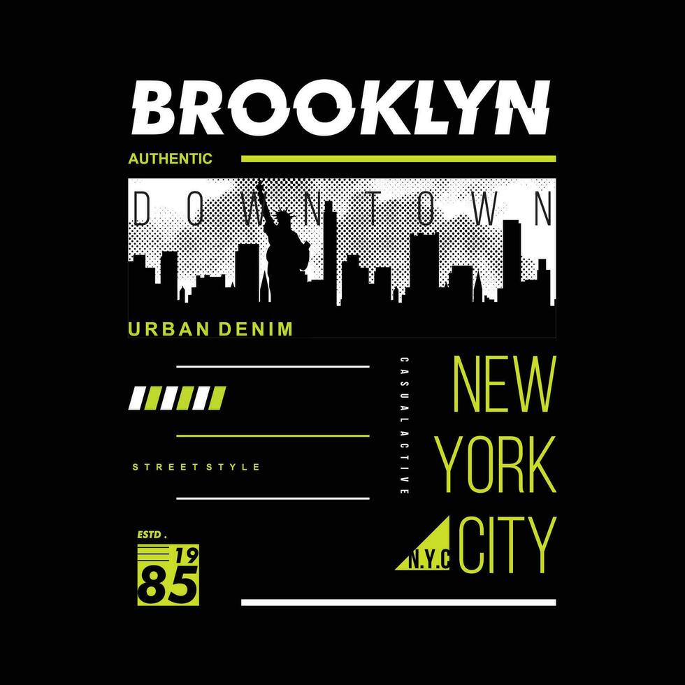 brooklyn lettering typography vector, abstract graphic, illustration, for print t shirt vector
