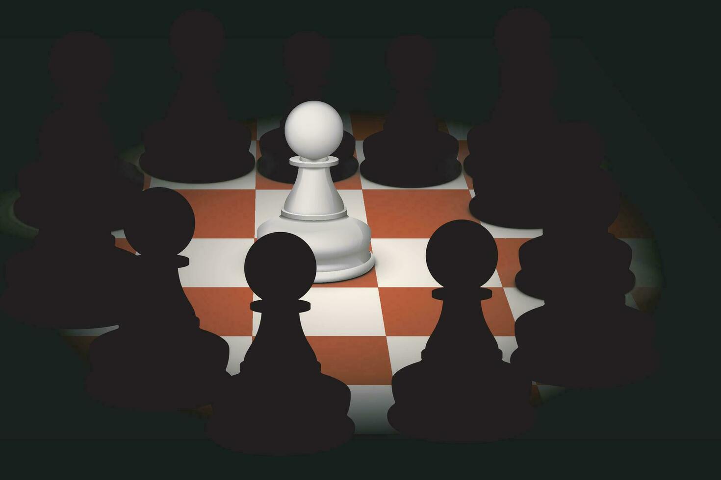 chess on light vector