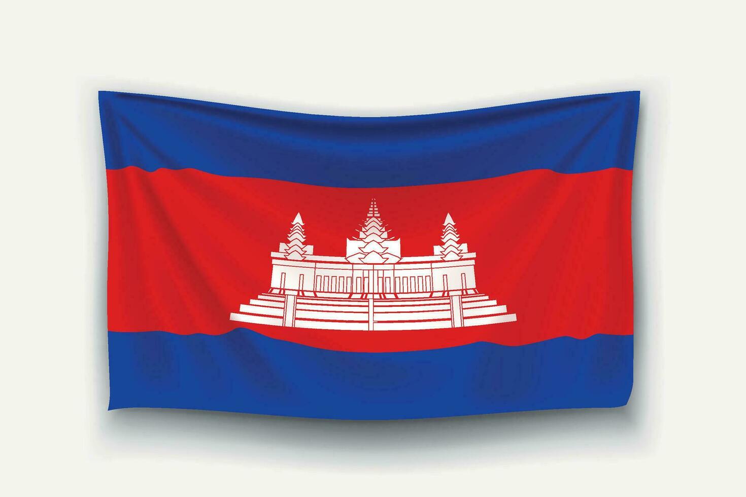 bandera de camboya vector