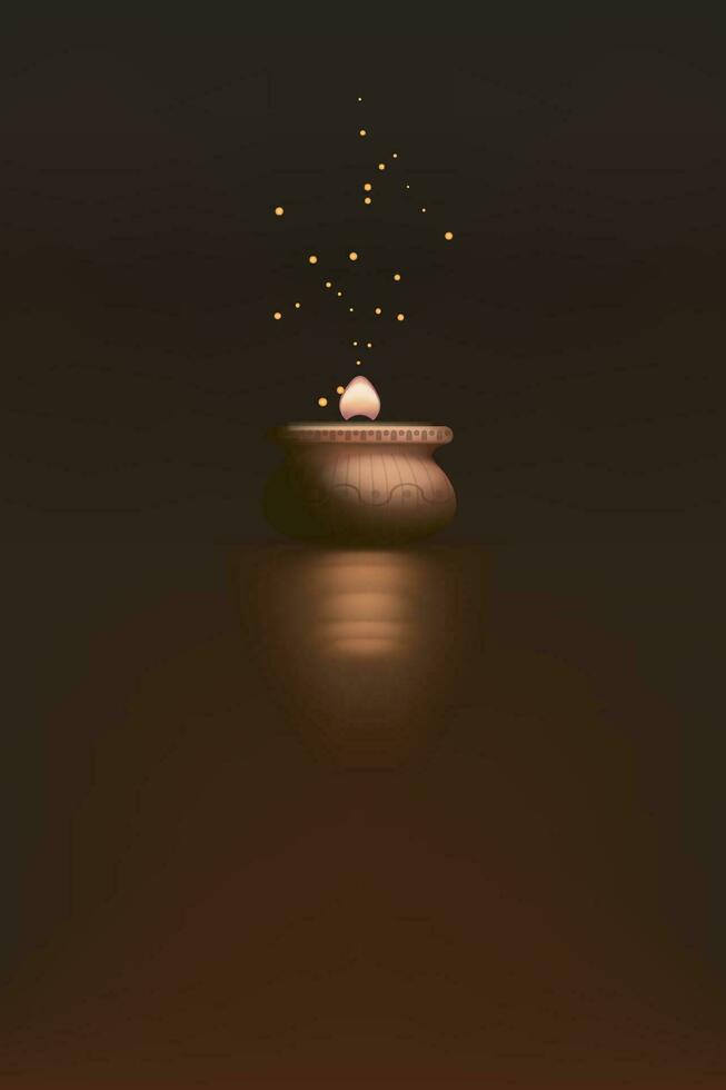 single candle on dark vector