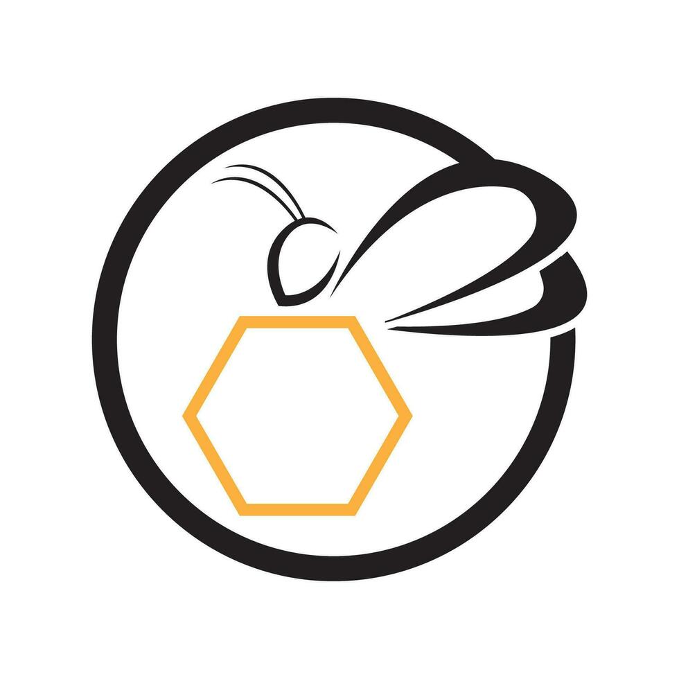 bee logo and icon design vector illustration