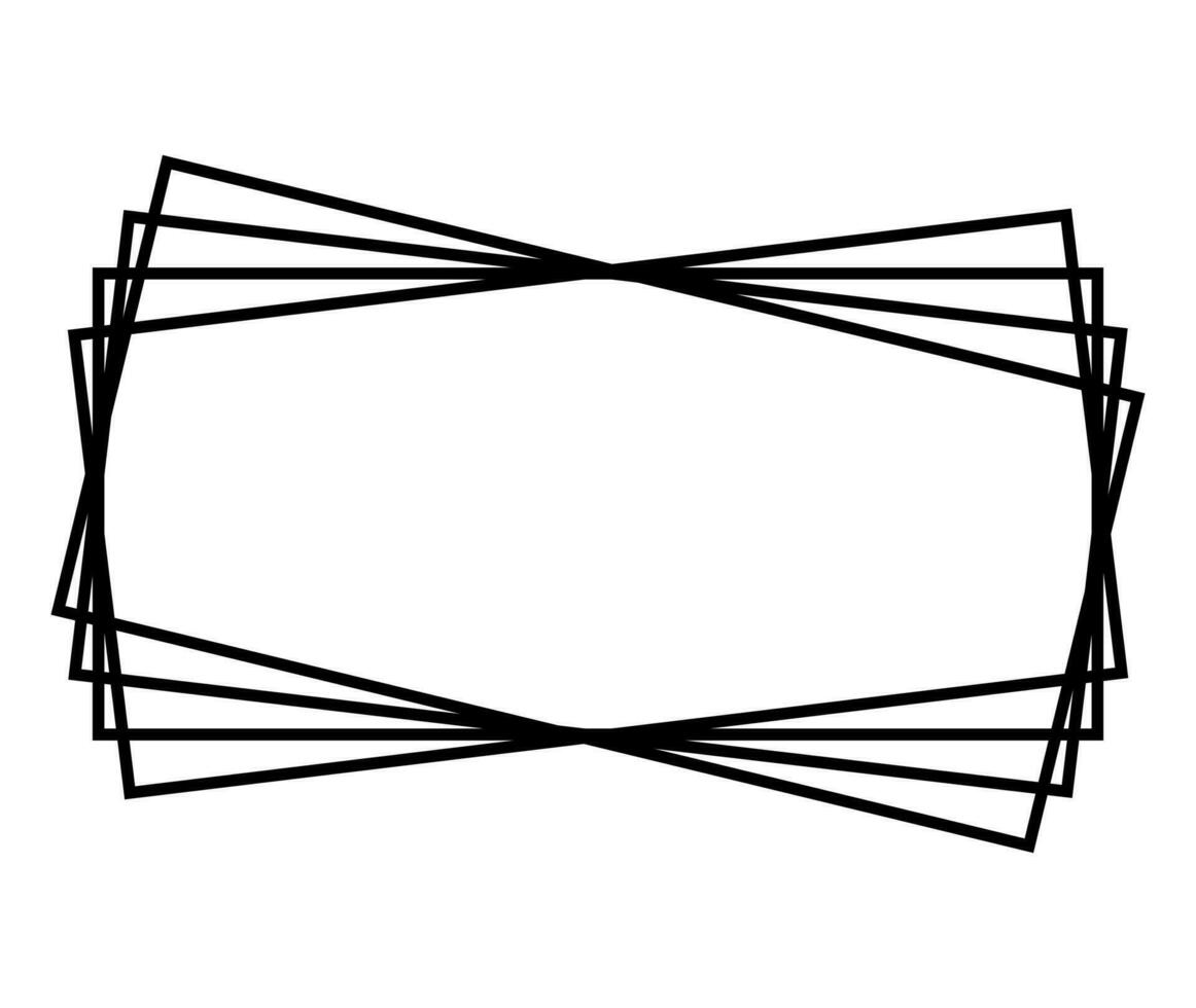 Square frame. Geometric abstract square element. Vector illustration