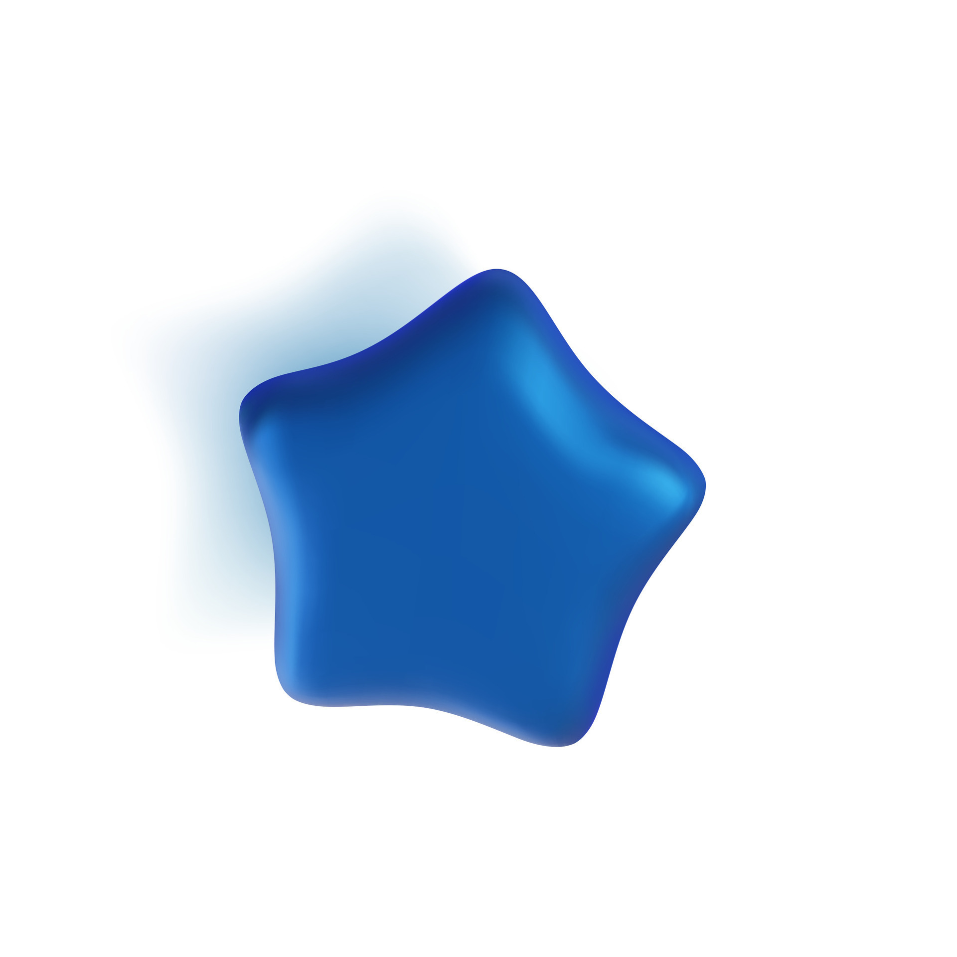 3d Little Blue Star Cartoon Style. Vector 34985940 Vector Art at Vecteezy