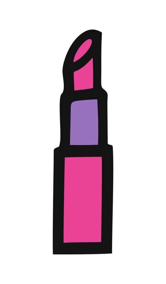 Pink lipstick vector, lipstick isolated. vector