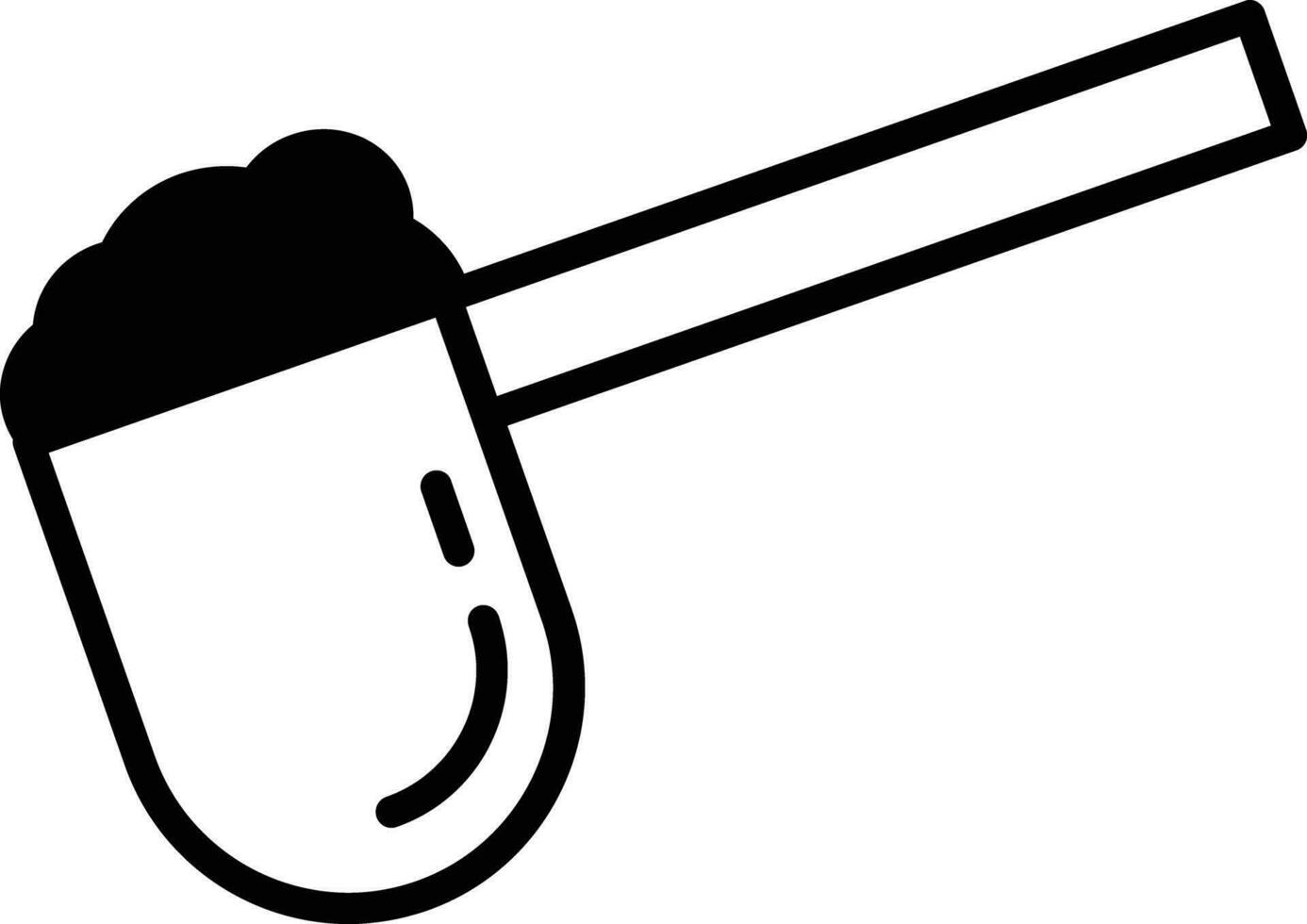 spoon solid glyph vector illustration