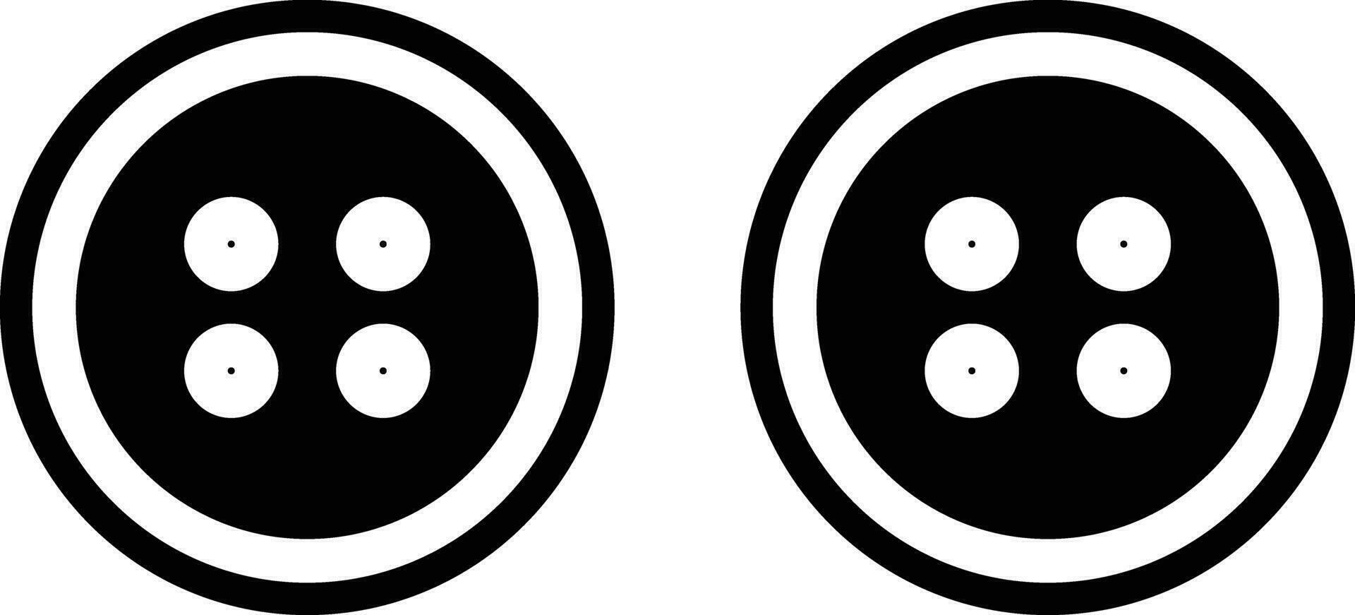 Cloth Button solid and glyph vector illustration