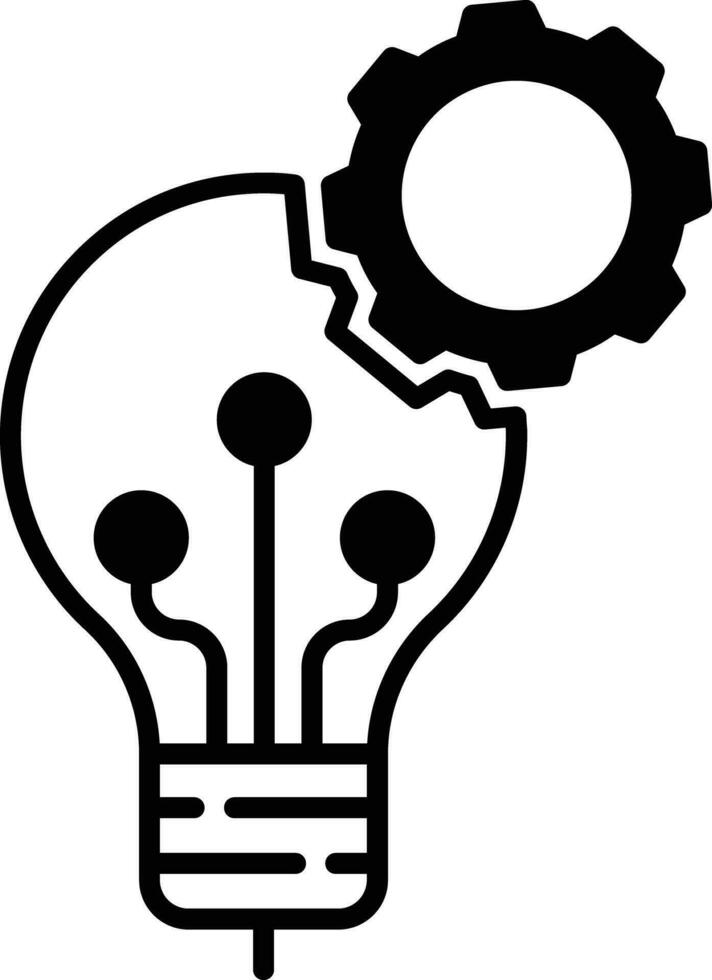 Tech Innovation solid glyph vector illustration