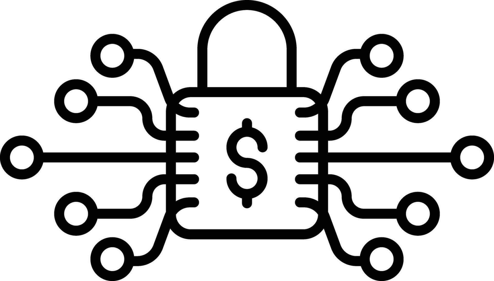 lock Outline vector illustration icon