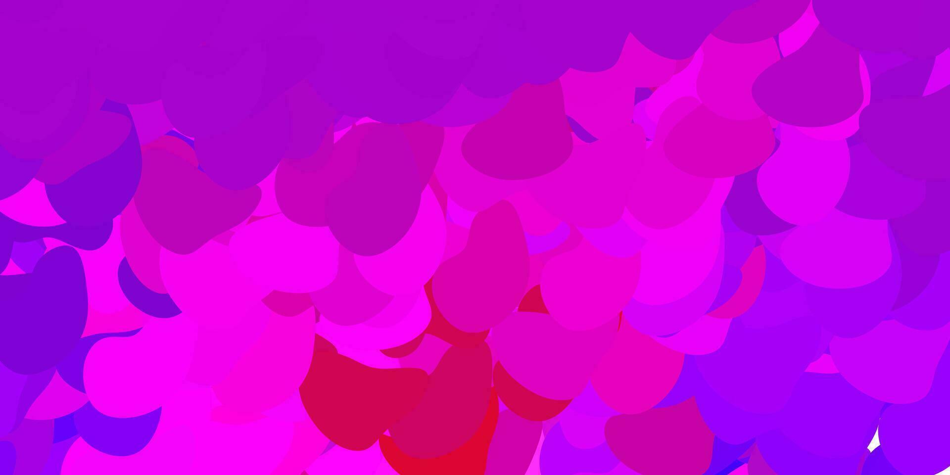 Dark purple, pink vector texture with memphis shapes.