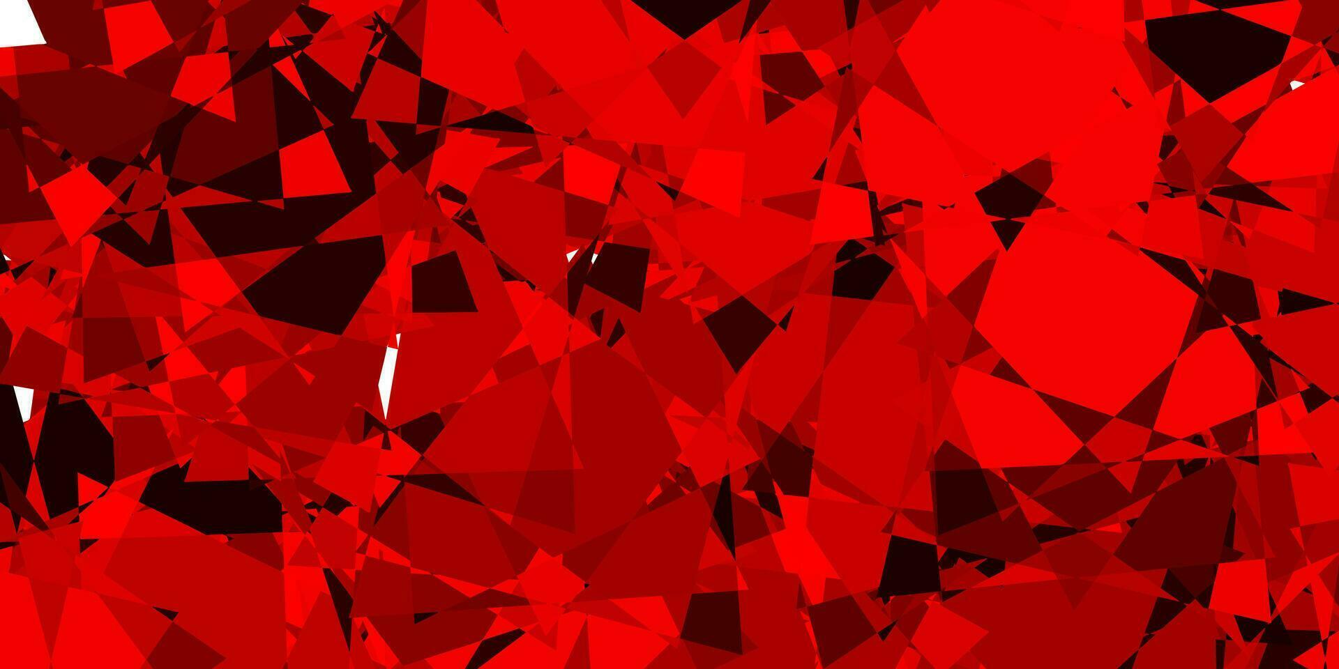 Fondo de vector rojo oscuro con triángulos.