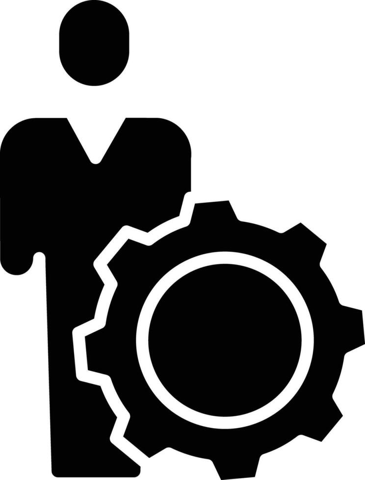 Human settings solid and glyph vector illustration