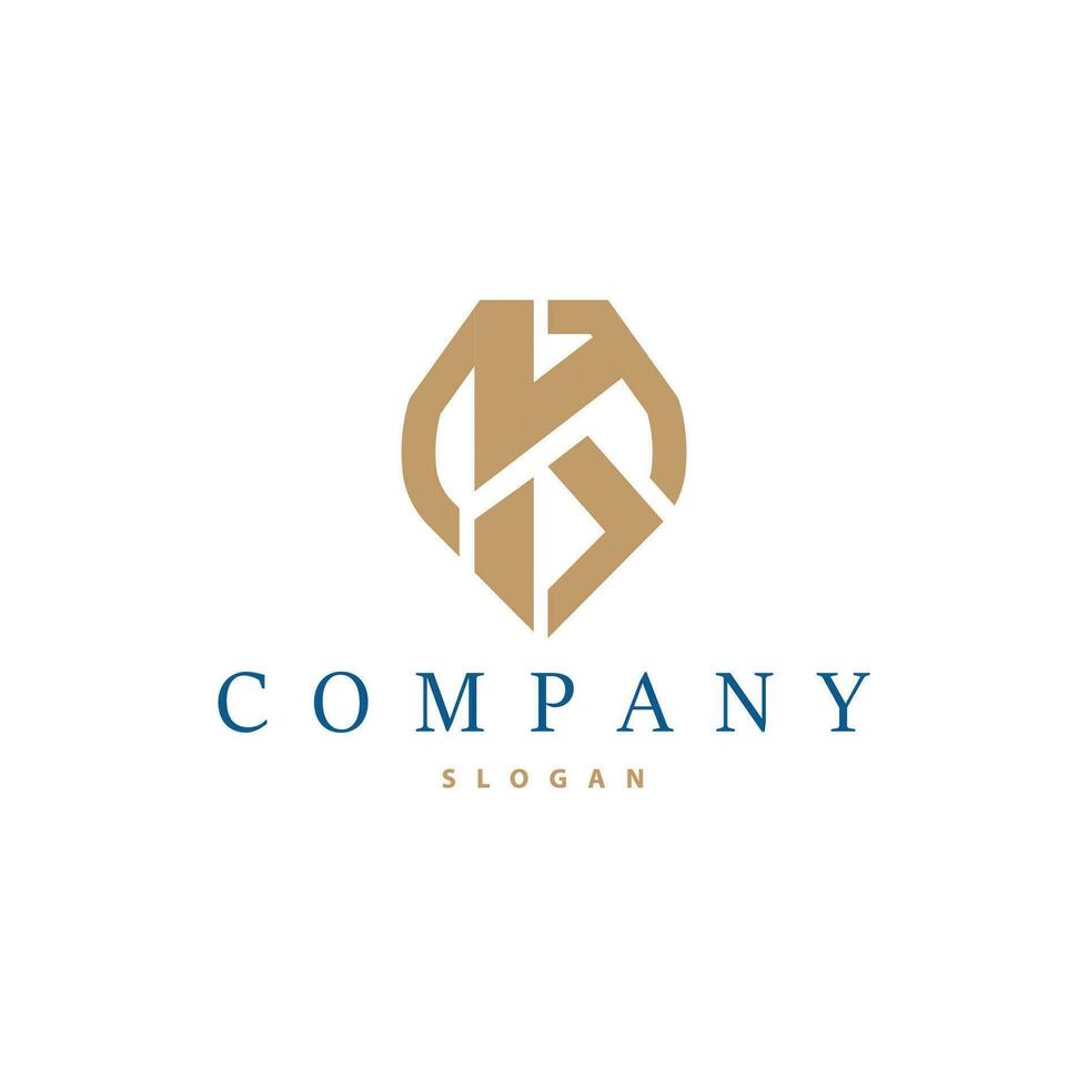 Minimal Initial K Letter Logo, Modern And Luxury Geometric Design, Icon Vector Template Element