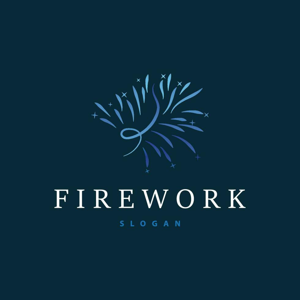 Firework Logo, Modern Abstract Design Simple Colorful Spark, Vector Template Illustration
