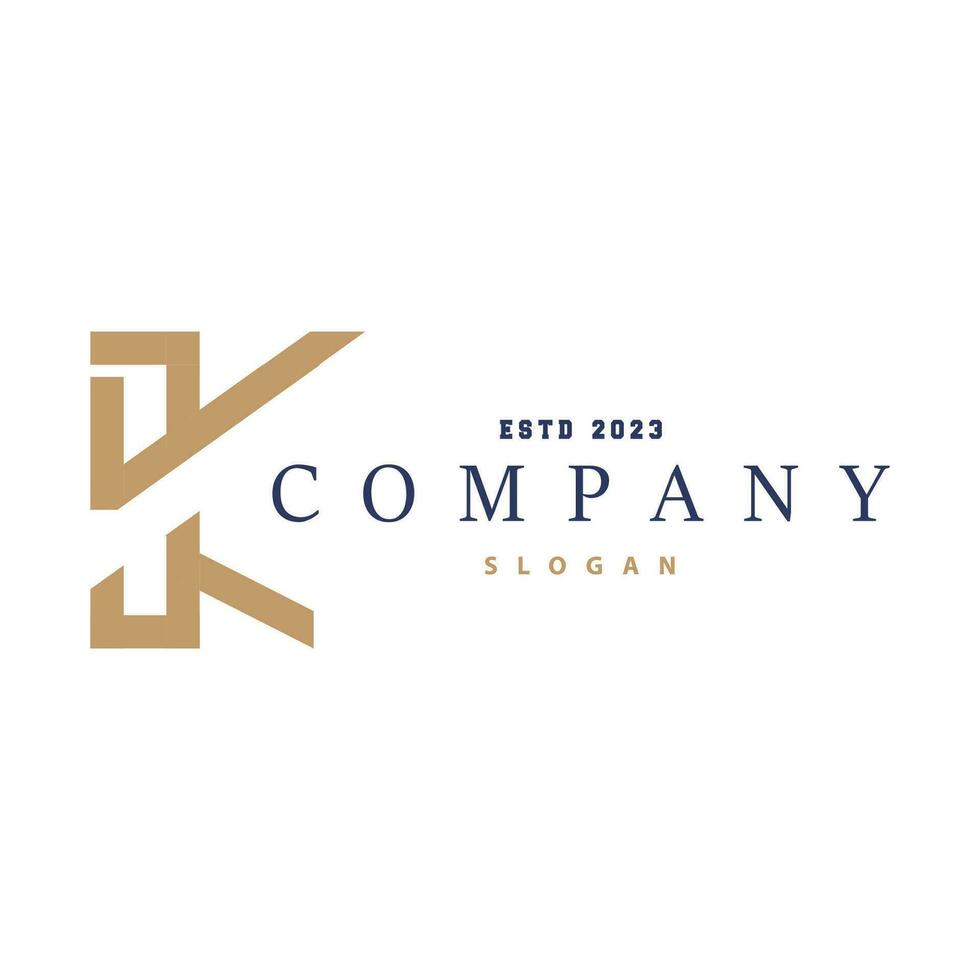 Minimal Initial K Letter Logo, Modern And Luxury Geometric Design, Icon Vector Template Element