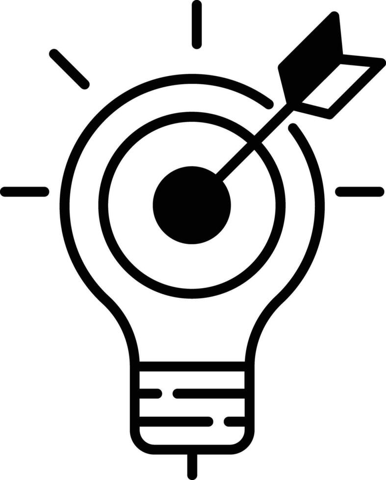 Creative idea solid glyph vector illustration